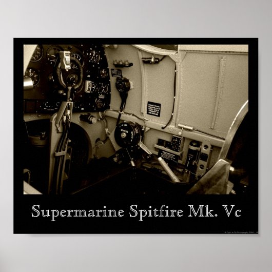 Supermarine Spitfire Cockpit Poster (Vorne)