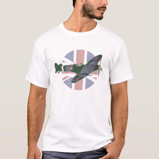 Supermarine Spitfire-Feuerwehrfahrzeuge mit Flagge T-Shirt (Vorderseite)