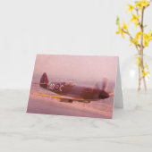 Supermarine Spitfire-Flugzeug Karte (Gelbe Blume)
