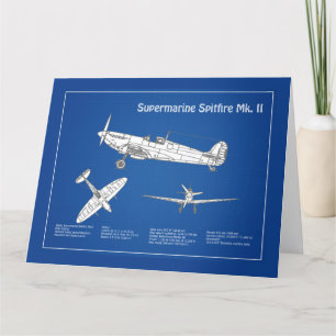 Supermarine Spitfire - Flugzeugkonzept ABD Dankeskarte