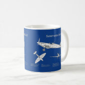 Supermarine Spitfire - Flugzeugkonzept ABD Kaffeetasse (VorderseiteRechts)