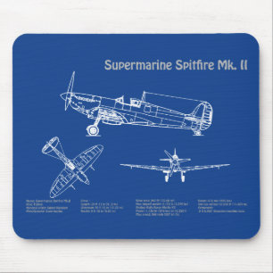Supermarine Spitfire - Flugzeugkonzept AD Mousepad
