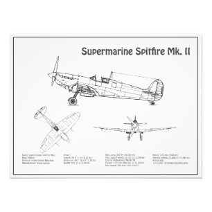 Supermarine Spitfire - Flugzeugkonzept BD Fotodruck