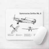 Supermarine Spitfire - Flugzeugkonzept BD Mousepad (Mit Mouse)