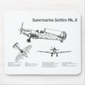 Supermarine Spitfire - Flugzeugkonzept BD Mousepad (Vorne)