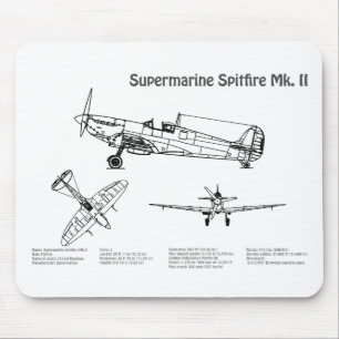 Supermarine Spitfire - Flugzeugkonzept BD Mousepad