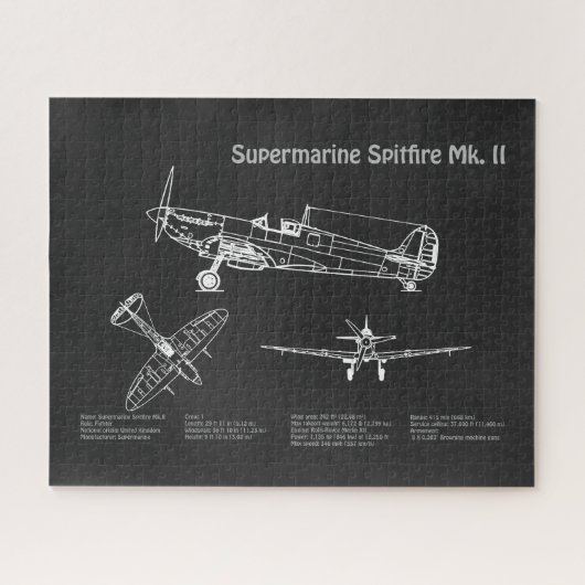 Supermarine Spitfire - Flugzeugkonzept PD Puzzle (Horizontal)