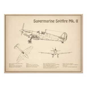 Supermarine Spitfire - Flugzeugkonzept SD Fotodruck
