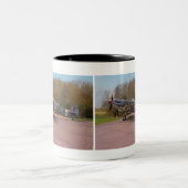 Supermarine Spitfire HF Mk. IXe MJ730 Zweifarbige Tasse (Mittel)
