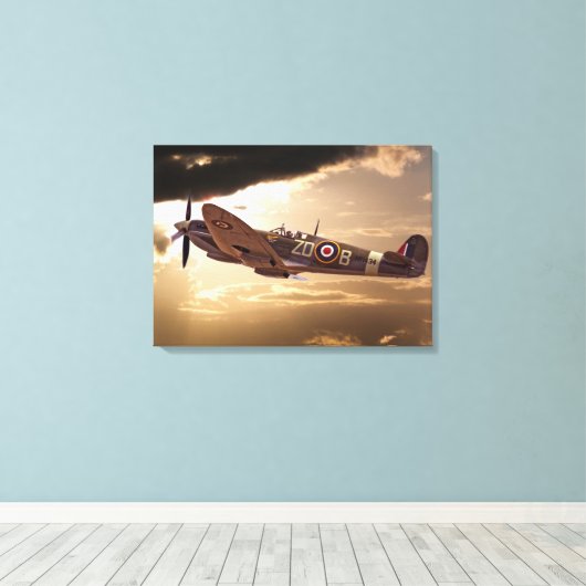 Supermarine Spitfire Leinwanddruck (Insitu (Holzboden))