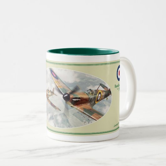 Supermarine Spitfire Mk.1 mug Zweifarbige Tasse (VorderseiteRechts)