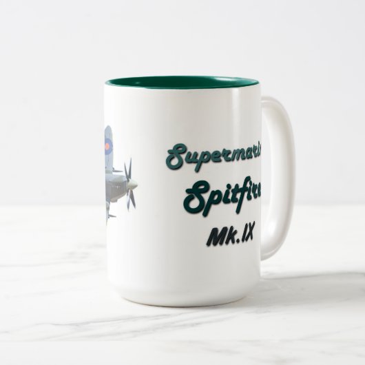 Supermarine Spitfire MkIX Zweifarbige Tasse (VorderseiteRechts)