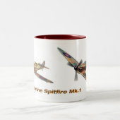 Supermarine Spitfire mug Zweifarbige Tasse (Mittel)
