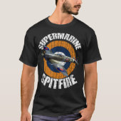 Supermarine Spitfire RAF Warbird Military WW2 Luft T-Shirt (Vorderseite)