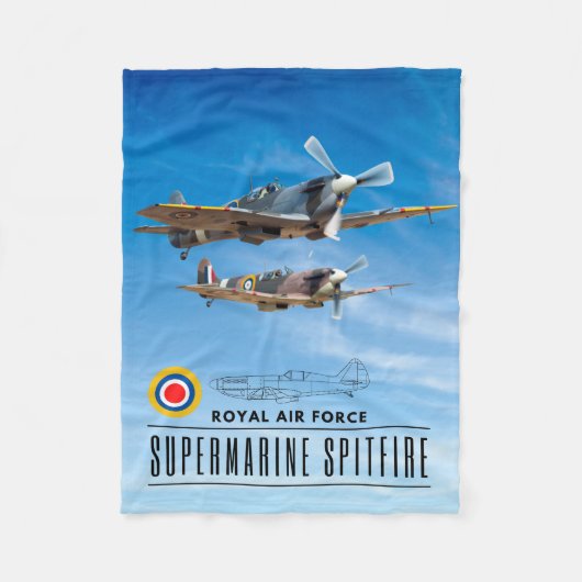 SUPERMARINE SPITFIRE - ROYAL AIR SQUADRON FLEECEDECKE (Vorderseite)