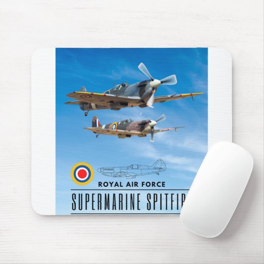 SUPERMARINE SPITFIRE - ROYAL AIR SQUADRON MOUSEPAD (Mit Mouse)