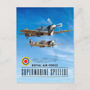 SUPERMARINE SPITFIRE - ROYAL AIR SQUADRON POSTKARTE