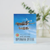 SUPERMARINE SPITFIRE - ROYAL AIR SQUADRON POSTKARTE (Stehend Vorderseite)