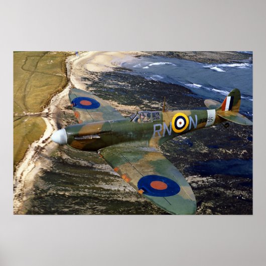 Supermarine Spitfire - Vintages Luftbild Poster (Vorne)