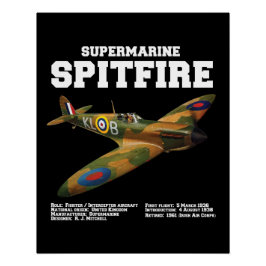 Supermarine Spitfire | WW2 Plane Poster