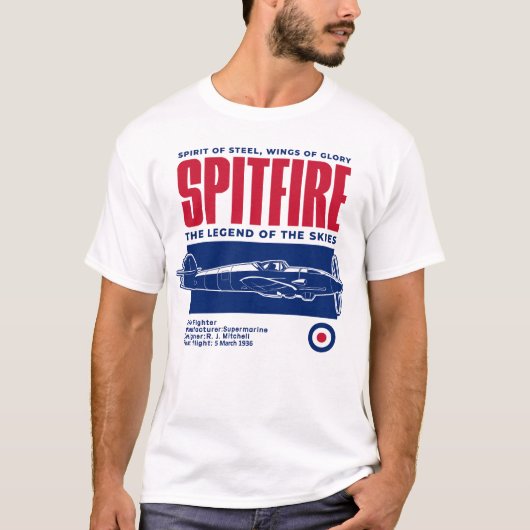 Supermarine Spitfire | WW2 Plane T-Shirt (Vorderseite)