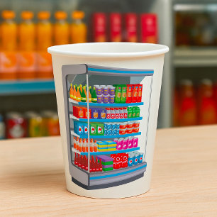 Supermarket Dairy Kühlschrank Pappbecher