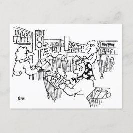 Supermarket Traffic Lights Funny Postkarte