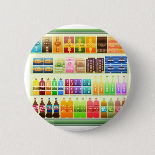 Supermarkt-Regalprodukte Snacks Button (Vorderseite)