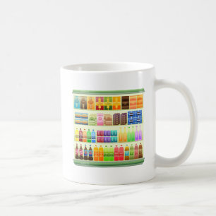 Supermarkt-Regalprodukte Snacks Kaffeetasse