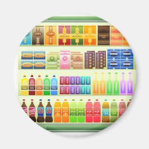 Supermarkt-Regalprodukte Snacks Magnet