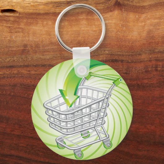 Supermarkt-Warenkorb Schlüsselanhänger (Vorderseite)