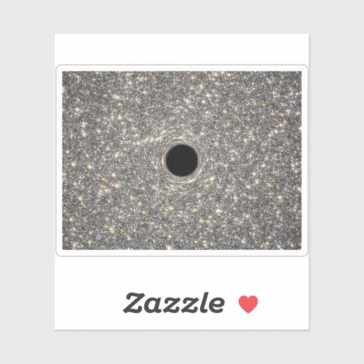 Supermassives schwarzes Loch in der Mitte einer Ga Aufkleber (Blatt)