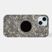 Supermassives schwarzes Loch in der Mitte einer Ga iPhone 15 Hülle (Rückseite (Horizontal))