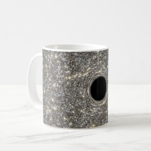Supermassives schwarzes Loch in der Mitte einer Ga Kaffeetasse (Vorderseite Links)