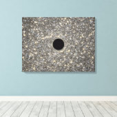 Supermassives schwarzes Loch in der Mitte einer Ga Leinwanddruck (Insitu (Holzboden))