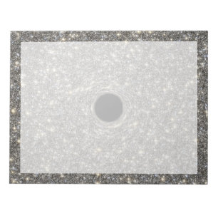 Supermassives schwarzes Loch in der Mitte einer Ga Notizblock