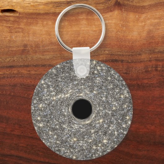 Supermassives schwarzes Loch in der Mitte einer Ga Schlüsselanhänger (Rückseite)