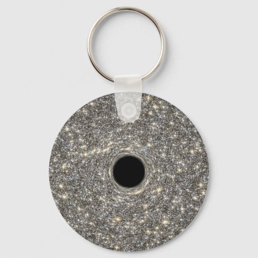 Supermassives schwarzes Loch in der Mitte einer Ga Schlüsselanhänger (Rückseite)