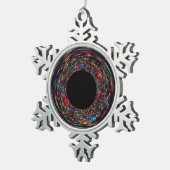 Supermassives Schwarzes Loch Schneeflocken Zinn-Ornament (Rechts)