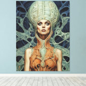 Supermodel Alien Woman Leinwanddruck (Insitu (Holzboden))