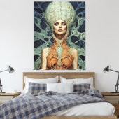 Supermodel Alien Woman Leinwanddruck (Insitu (Schlafzimmer))
