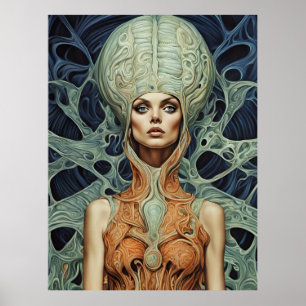 Supermodel Alien Woman Poster