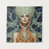 Supermodel Alien Woman Wandteppich (Vorderseite)