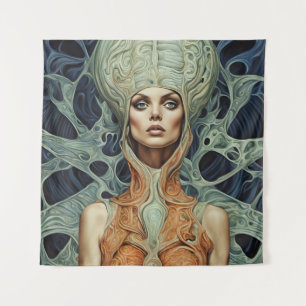 Supermodel Alien Woman Wandteppich