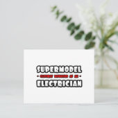 Supermodel .. Elektriker Postkarte (Stehend Vorderseite)