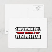 Supermodel .. Elektriker Postkarte (Vorne/Hinten)