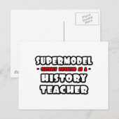 Supermodel .. Geschichtslehrer Postkarte (Vorne/Hinten)