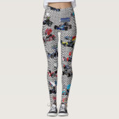 Supermodified Collage überprüft Leggings (Vorderseite)