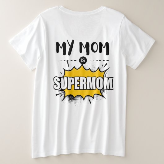 SuperMom Comic Burst T-Shirt (Design Rückseite)