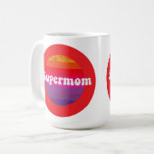 Supermom for best mother mothers day kaffeetasse (Vorderseite Links)